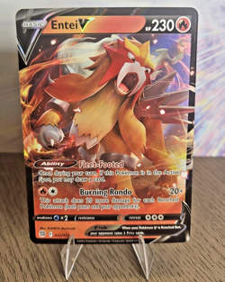 Pokemon Entei v TCG Full Art Ultra Rare Holo Card Brilliant Stars 022/172 - Image 1