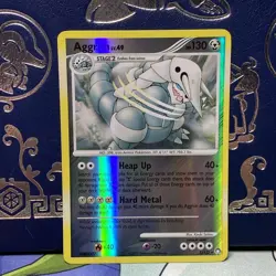 Aggron LV.49 1/123 Rare Reverse Holo Pokemon Card NM Mint - Image 1