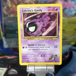 Sabrina's Gastly 093/132 Gym Heroes First Edition Pokemon Card LP - Image 1