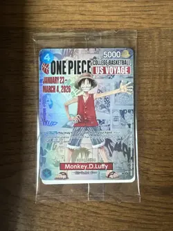NO RESERVE One Piece College Basketball US Voyage Card With Poster (sealed) - Image 2