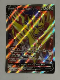 Zamazenta V 196/202 - Pokemon TCG Sword & Shield Full Art 2020 Rare NM Card SL12 - Image 1