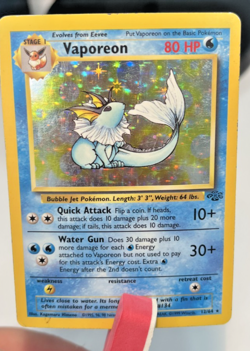 Pokemon TCG Vaporeon Jungle Set Holo Card 12/64 - Image 1