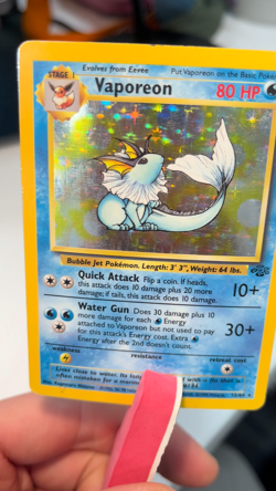Pokemon TCG Vaporeon Jungle Set Holo Card 12/64 - Image 2