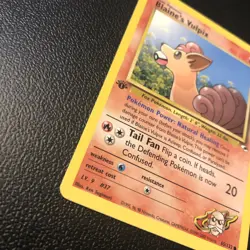 Blaine's Vulpix 065/132 Gym Heroes First Edition Pokemon Card Mint/NM Condition - Image 2