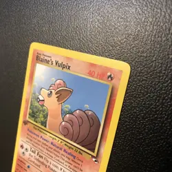 Blaine's Vulpix 065/132 Gym Heroes First Edition Pokemon Card Mint/NM Condition - Image 4