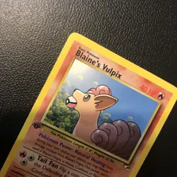 Blaine's Vulpix 065/132 Gym Heroes First Edition Pokemon Card Mint/NM Condition - Image 5