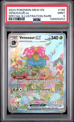 2023 POKEMON MEW EN-151 SPECIAL ILLUSTRATION RARE #198 VENUSAUR EX PSA 9 - Image 1