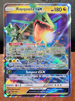 Pokemon Rayquaza GX 109/168 Holo Sun & Moon Rare Card - M/NM - US Seller - Image 1