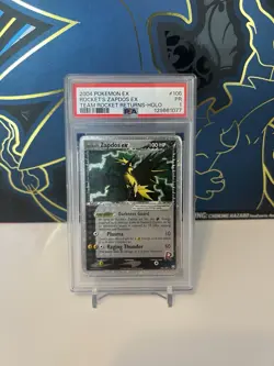 2004 Pokemon ex Rocket's Zapdos ex PSA 1 PR Team Rocket Returns Holo 106/109 - Image 1