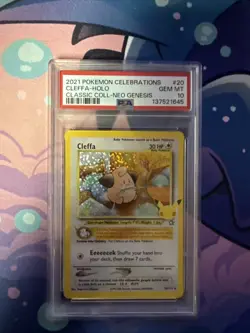 2021 POKEMON CELEBRATIONS CLASSIC COLL #20 CLEFFA-HOLO PSA 10 - Image 1