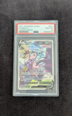 Pokemon Fusion Strike Mew V Full Alternate Art 251/264 PSA 10 Gem Mint - Image 1