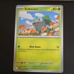 Pokemon TCG Bulbasaur 001/132 Me01: Mega Evolution Basic 80HP Common Regular - Image 1