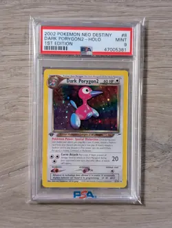 Dark Porygon2 Holo 1st Edition Neo Destiny PSA 9 #8 Pokemon 2002 - Image 1