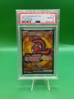 2025 POKEMON PFL EN-PHANTASMAL FLAMES ULTRA RARE #110 ORICORIO EX PSA 10 - Image 1