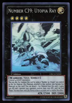 Number C39: Utopia Ray ORCS-EN040 Ghost Rare Order of Chaos 1st Edition Yu-Gi-Oh - Image 1