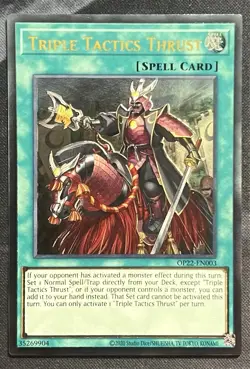 🔥 Triple Tactics Thrust Ultimate Rare OP22-EN003 Yu-Gi-Oh! NM 💥 - Image 3
