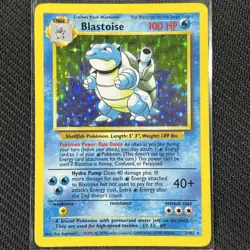 Blastoise 002/102 Holo Rare Pokemon Card English 1999 Base Set BS WOTC CCG TCG - Image 1