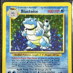 Blastoise 002/102 Holo Rare Pokemon Card English 1999 Base Set BS WOTC CCG TCG - Image 4