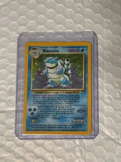 Pokemon Blastoise 002/102 Base Set Holo Unlimited Rare TCG - Image 1