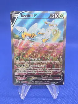 Pokemon Sword & Shield Astral Radiance Beedrill V 161/189 Alternate Alt Art NM - Image 1