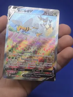 Pokemon Sword & Shield Astral Radiance Beedrill V 161/189 Alternate Alt Art NM - Image 2