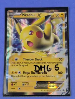 Pikachu EX - XY174 - Holo Promo XY Promos - Pokemon Card - DMG - Image 3