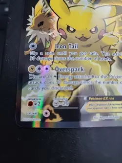 2016 Pokemon XY Black Star Promo Pikachu EX Red & Blue Collection #XY124 - Image 3