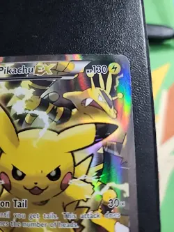 2016 Pokemon XY Black Star Promo Pikachu EX Red & Blue Collection #XY124 - Image 4