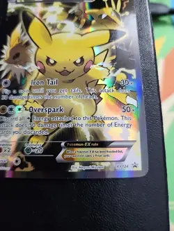 2016 Pokemon XY Black Star Promo Pikachu EX Red & Blue Collection #XY124 - Image 5