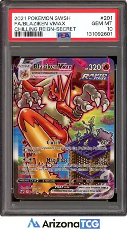 Pokemon 2021 Blaziken VMAX 201/198 Alt Art Chilling Reign GEM MINT PSA 10 - Image 1
