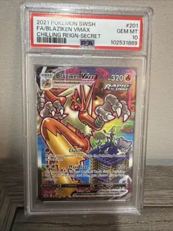 Pokemon 2021 Blaziken VMAX 201/198 Alt Art Chilling Reign GEM MINT PSA 10 - Image 1
