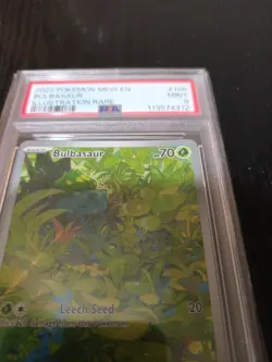 Pokemon TCG Bulbasaur Scarlet Violet 151 Illustration Rare 166/165 PSA 9 Mint! - Image 5