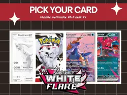 White Flare WHT EN CHOOSE YOUR CARD Bulk Reverse EX Holo Rare Common Pokemon TCG - Image 1