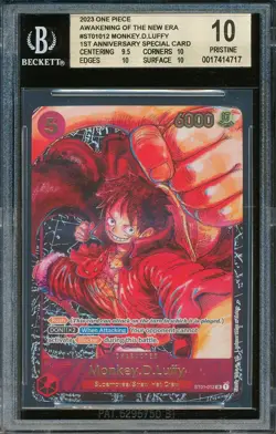 BGS 10 2023 One Piece MONKEY D LUFFY 1st Anniversary Special ST01-012 New Era EN - Image 1