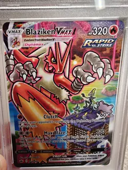 Pokemon 2021 Blaziken VMAX 201/198 Alt Art Secret Rare Chilling Reign PSA 9 - Image 1