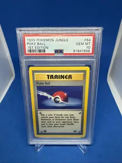 1999 Pokemon Jungle 1st edition PSA 10 Poke Ball #64 TCG Trading Card Gem Mint - Image 1