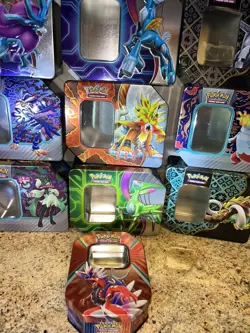 Pokemon Assorted Empty Collector's Metal Tin Lot of 10 (no cards inside) - Image 2