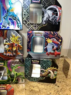 Pokemon Assorted Empty Collector's Metal Tin Lot of 10 (no cards inside) - Image 5