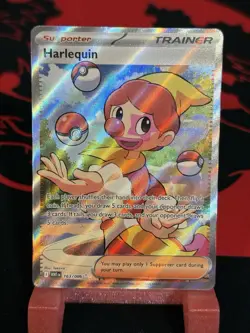 Harlequin 163/086 Sv: White Flare Ultra Rare Full Art Holo Card NM Condition - Image 1