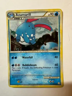 Pokemon Azumarill 2/123 Holo Rare Card Pre-owned - Image 1