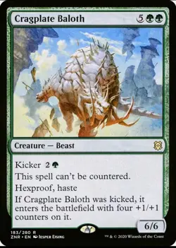 X 1 Cragplate Baloth Zendikar Rising 183 MTG Magic The Gathering - Image 1
