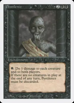 MTG Pestilence Revised 122 Regular Common MP - Image 1