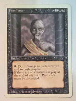 MTG Pestilence Revised 122 Regular Common MP - Image 2