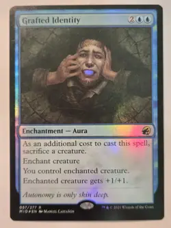 MTG Grafted Identity Innistrad: Midnight Hunt 057/277 Foil Rare - Image 2