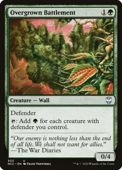 MTG Overgrown Battlement (303/519) Streets of New Capenna Commander LP - Image 1