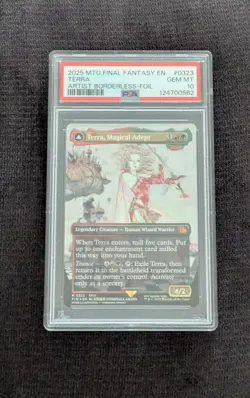 2025 MTG Final Fantasy Terra Magical Adept Artist Borderless FOIL 0323 PSA 10 - Image 1