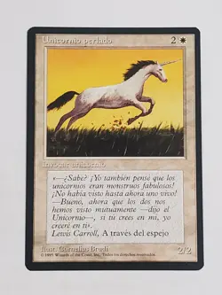 MTG Pearled Unicorn (Spanish 4th Edition (BB)/White/C) - BGM - Image 1