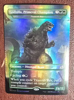 Godzilla Primeval Champion - Borderless, Foil - MtG Ikoria - U377 NM 2020 - Image 2