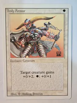 MTG Holy Armor Revised 23 Regular Common LP - Image 2