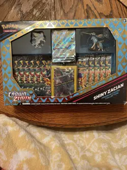 Pokemon TCG Crown Zenith Shiny Zacian Premium Figure Collection Box 820650851636 - Image 1